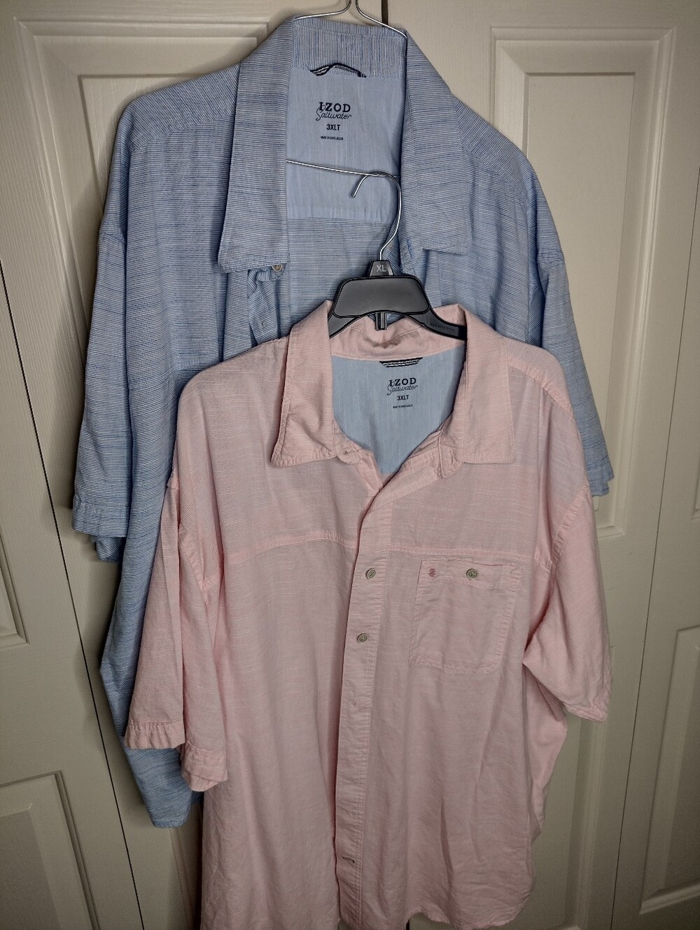 2 Shirt Pair IZOD SALTWATER 3XLT Big & Tall Lightweight Sportsman's Outdoor Wear